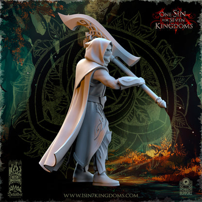 EE - Ohru Tree Shepherd - MULTI – ELFES À FEUILLES PERSISTANTES - Fantasy – The Beholder Miniatures 25-04