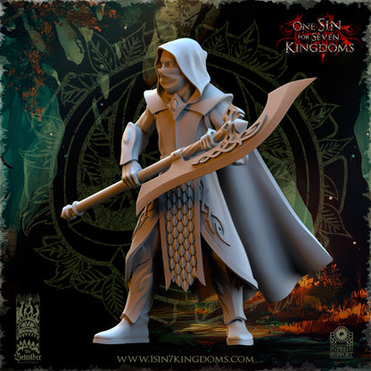 EE - Ohru Tree Shepherd - MULTI – ELFES À FEUILLES PERSISTANTES - Fantasy – The Beholder Miniatures 25-04