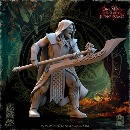 EE - Ohru Tree Shepherd - MULTI – ELFES À FEUILLES PERSISTANTES - Fantasy – The Beholder Miniatures 25-04