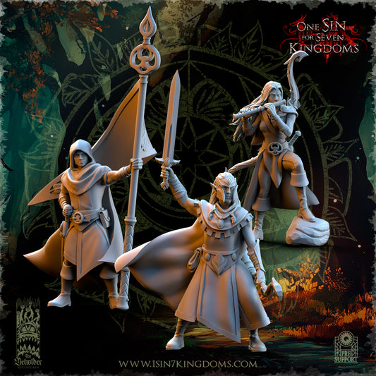 EE - Ohru Tree Shepherd - MULTI – ELFES À FEUILLES PERSISTANTES - Fantasy – The Beholder Miniatures 25-04