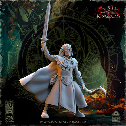 EE - Ohru Tree Shepherd - MULTI – ELFES À FEUILLES PERSISTANTES - Fantasy – The Beholder Miniatures 25-04