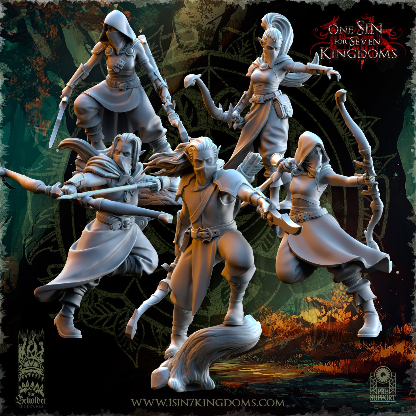 EE - Shadowstalkers - BR – EVERGREEN ELVES - Fantasy – The Beholder Miniatures 25-05 New