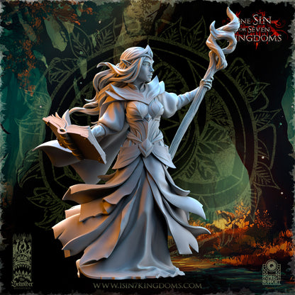 EE - Nuara Whisoper of the Trees - BR - EVERGREEN ELVES - The Beholder Miniatures 25-04