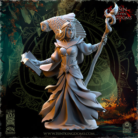 EE - Nuara Whisoper of the Trees - BR - EVERGREEN ELVES - The Beholder Miniatures 25-04