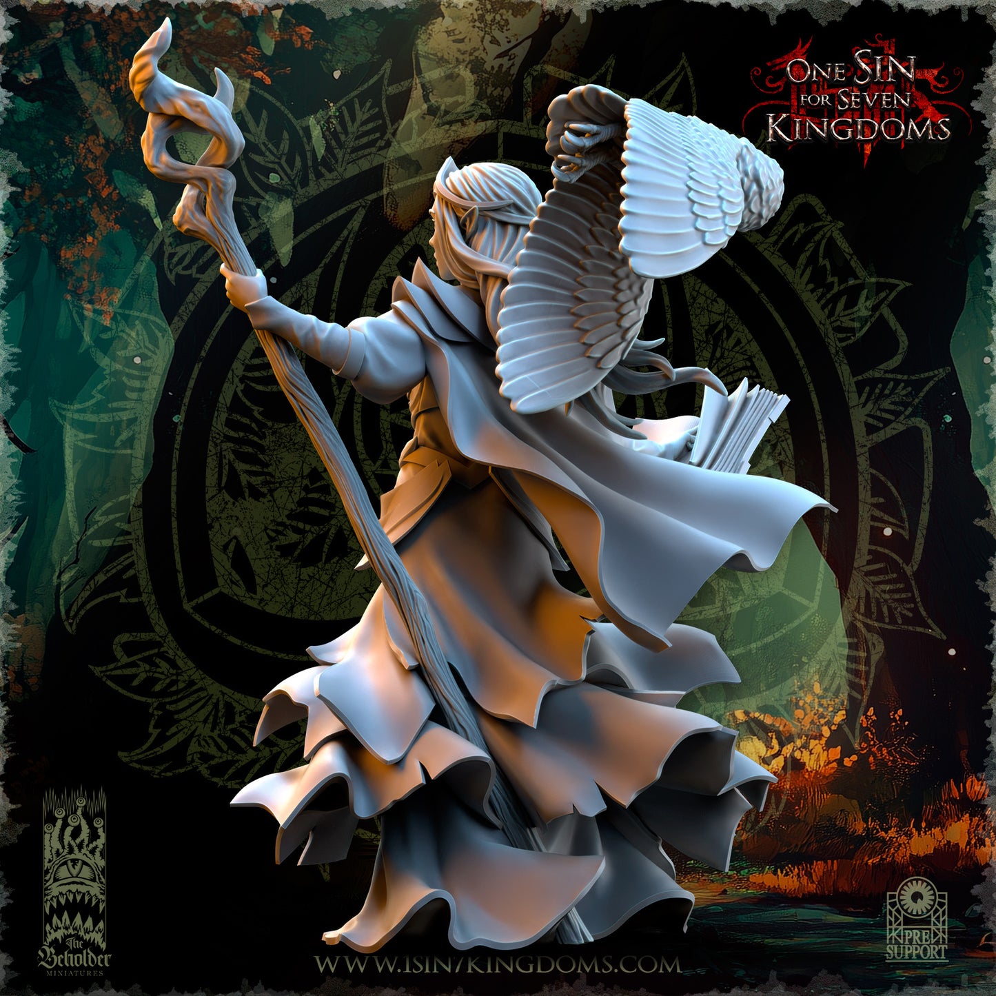 EE - Nuara Whisoper of the Trees - BR - EVERGREEN ELVES - The Beholder Miniatures 25-04
