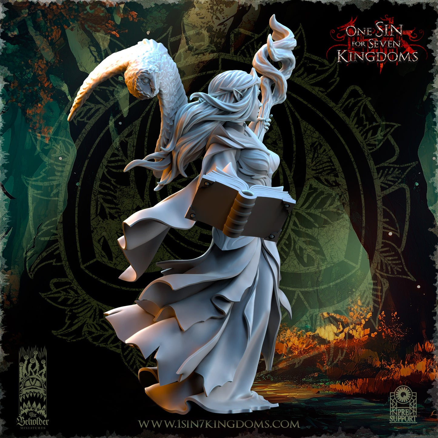 EE - Nuara Whisoper of the Trees - BR - EVERGREEN ELVES - The Beholder Miniatures 25-04
