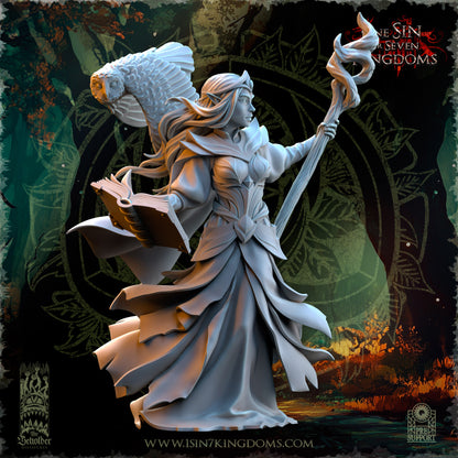 EE - Nuara Whisoper of the Trees - BR - EVERGREEN ELVES - The Beholder Miniatures 25-04