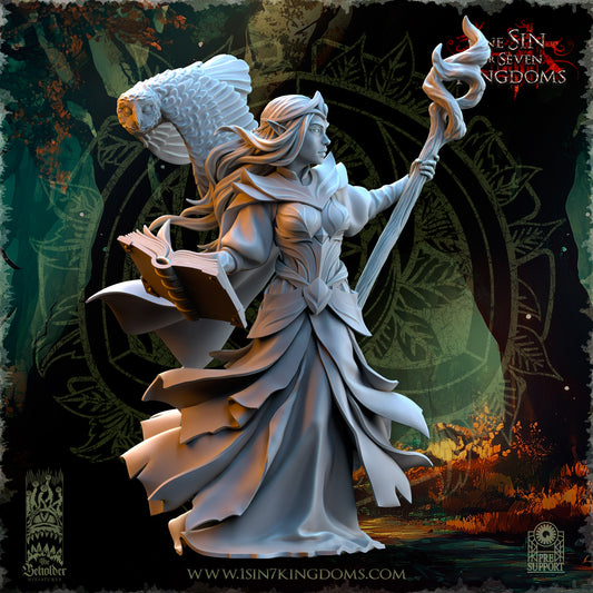 EE - Nuara Whisoper of the Trees - BR - EVERGREEN ELVES - The Beholder Miniatures 25-04