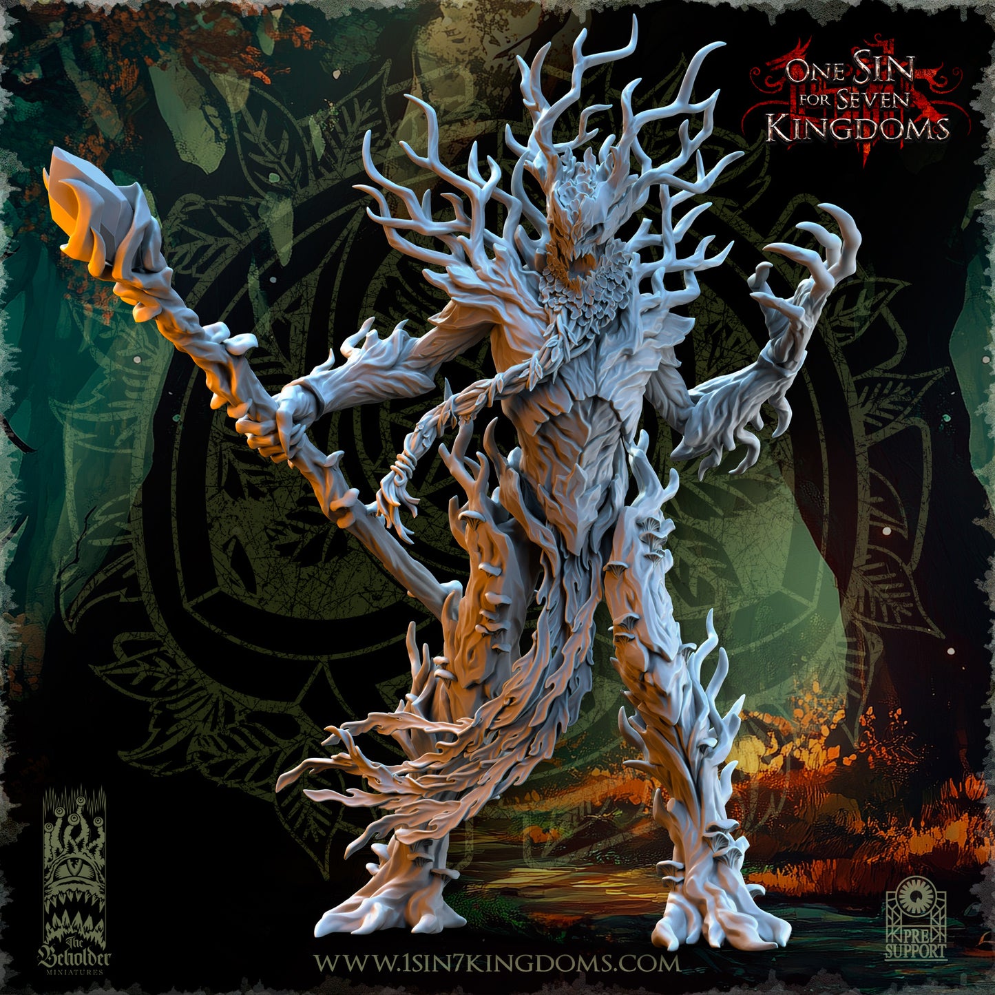 EE - Ohru Tree Shepherd - MULTI – EVERGREEN ELVES - Fantasy – The Beholder Miniatures 25-04