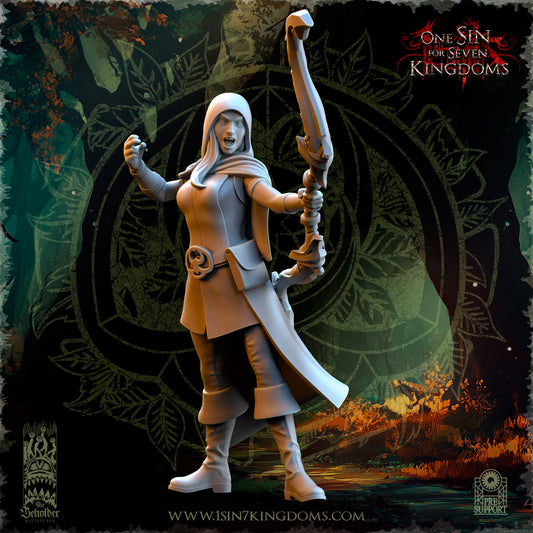 EE - Rangers - Hooded - BR - EVERGREEN ELVES - The Beholder Miniatures 25-04