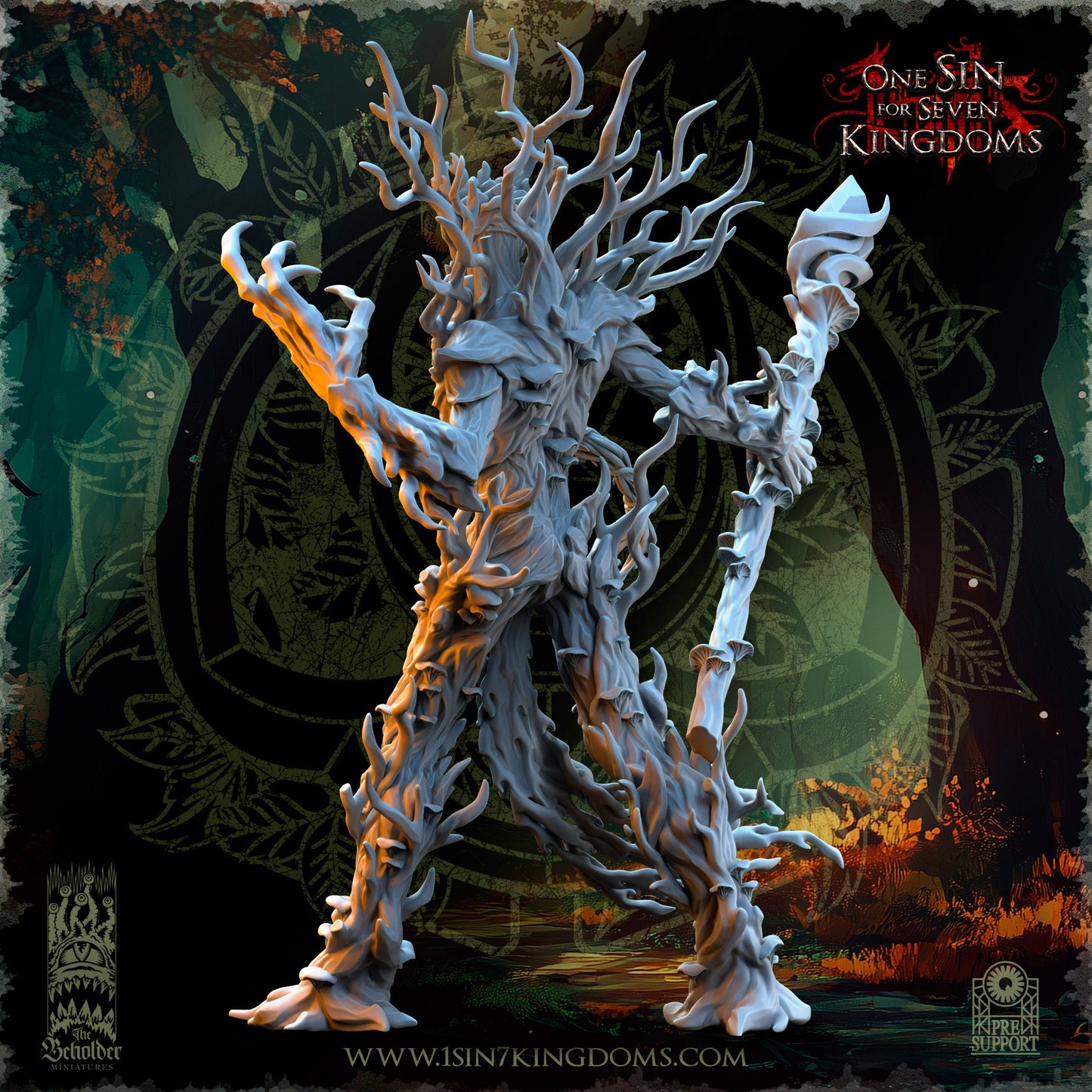 EE - Ohru Tree Shepherd - MULTI – EVERGREEN ELVES - Fantasy – The Beholder Miniatures 25-04