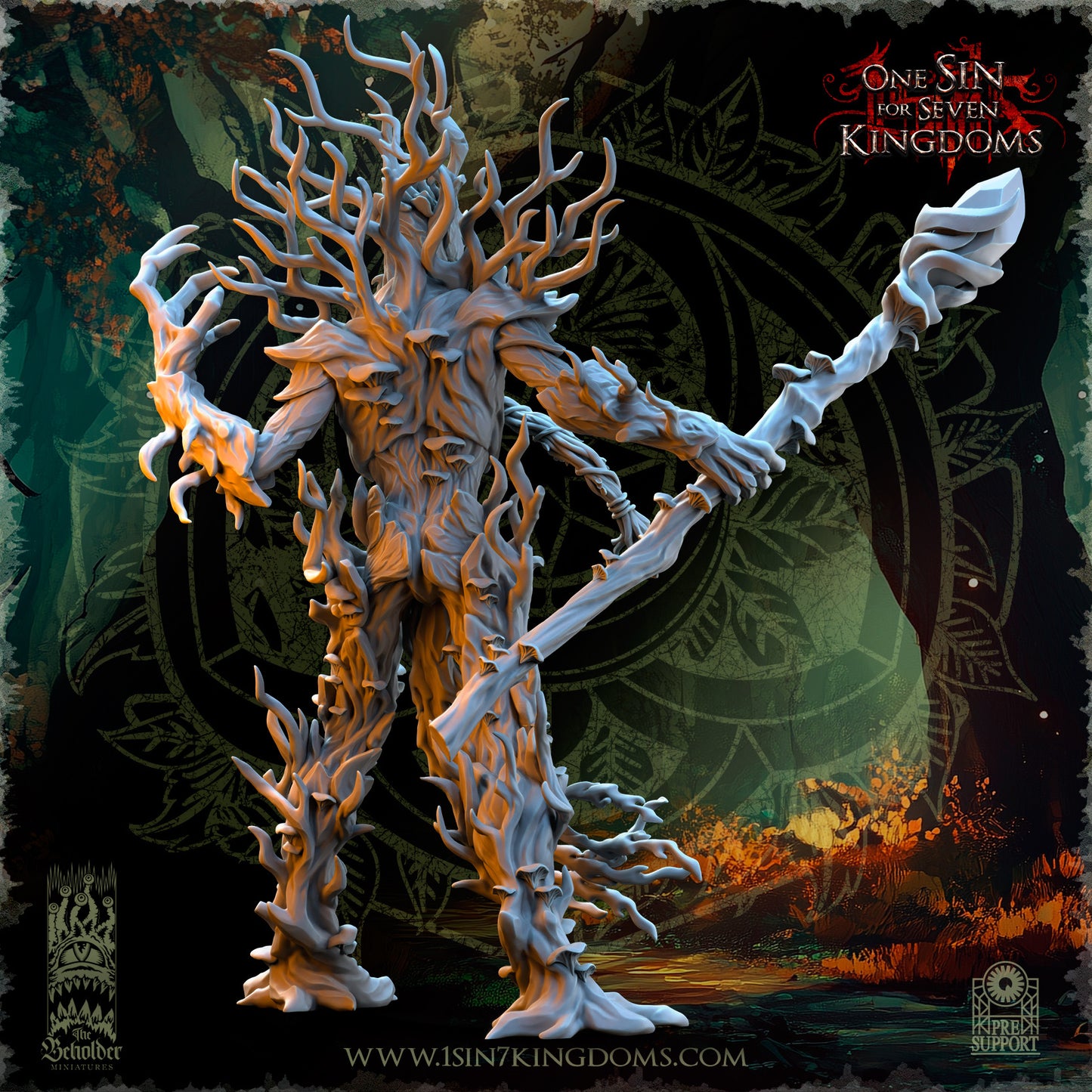 EE - Ohru Tree Shepherd - MULTI – EVERGREEN ELVES - Fantasy – The Beholder Miniatures 25-04