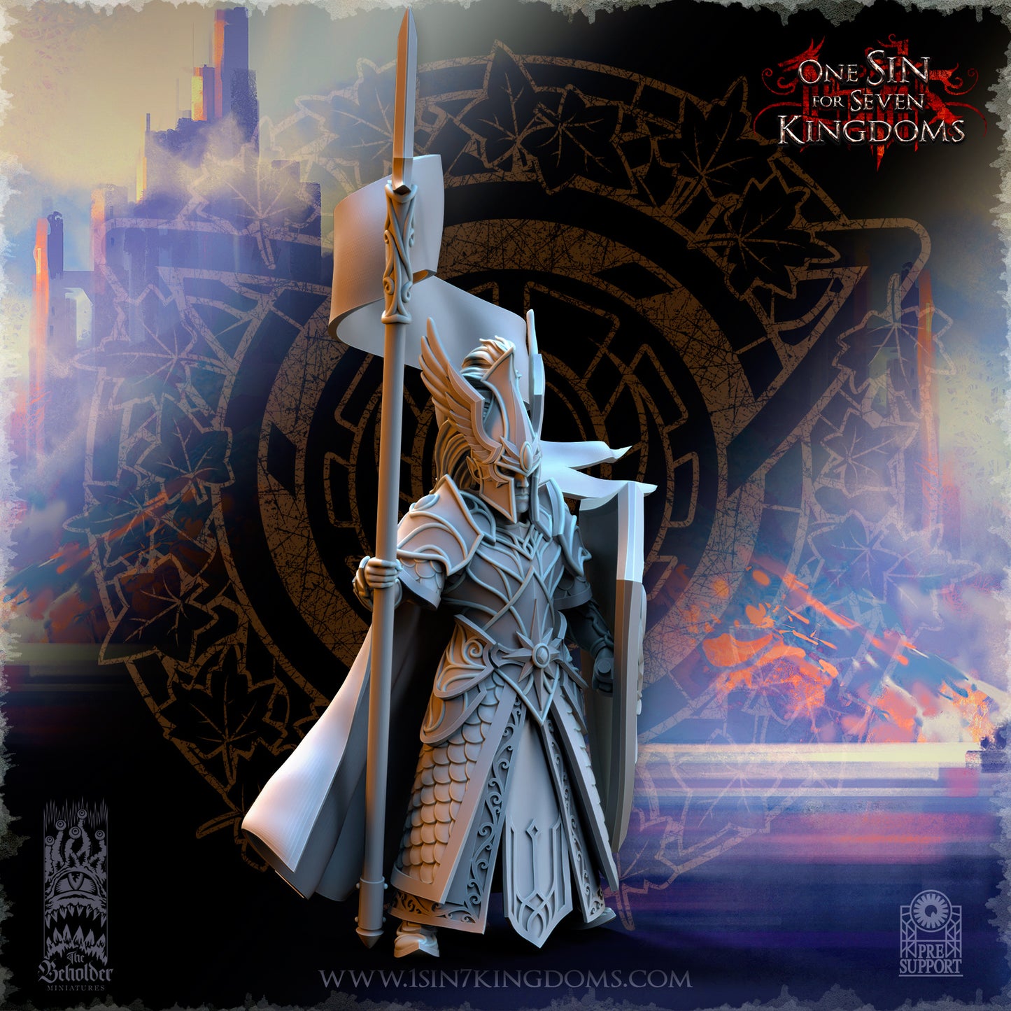 EE - Ohru Tree Shepherd - MULTI – ELFES À FEUILLES PERSISTANTES - Fantasy – The Beholder Miniatures 25-04