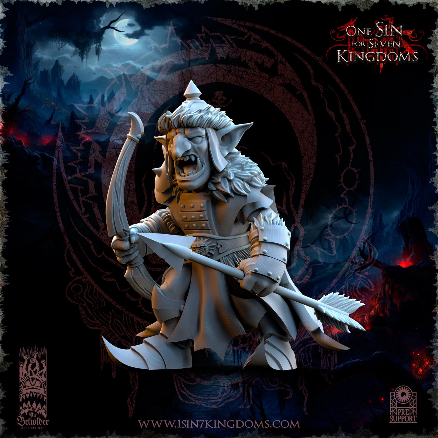 EE - Ohru Tree Shepherd - MULTI – ELFES À FEUILLES PERSISTANTES - Fantasy – The Beholder Miniatures 25-04