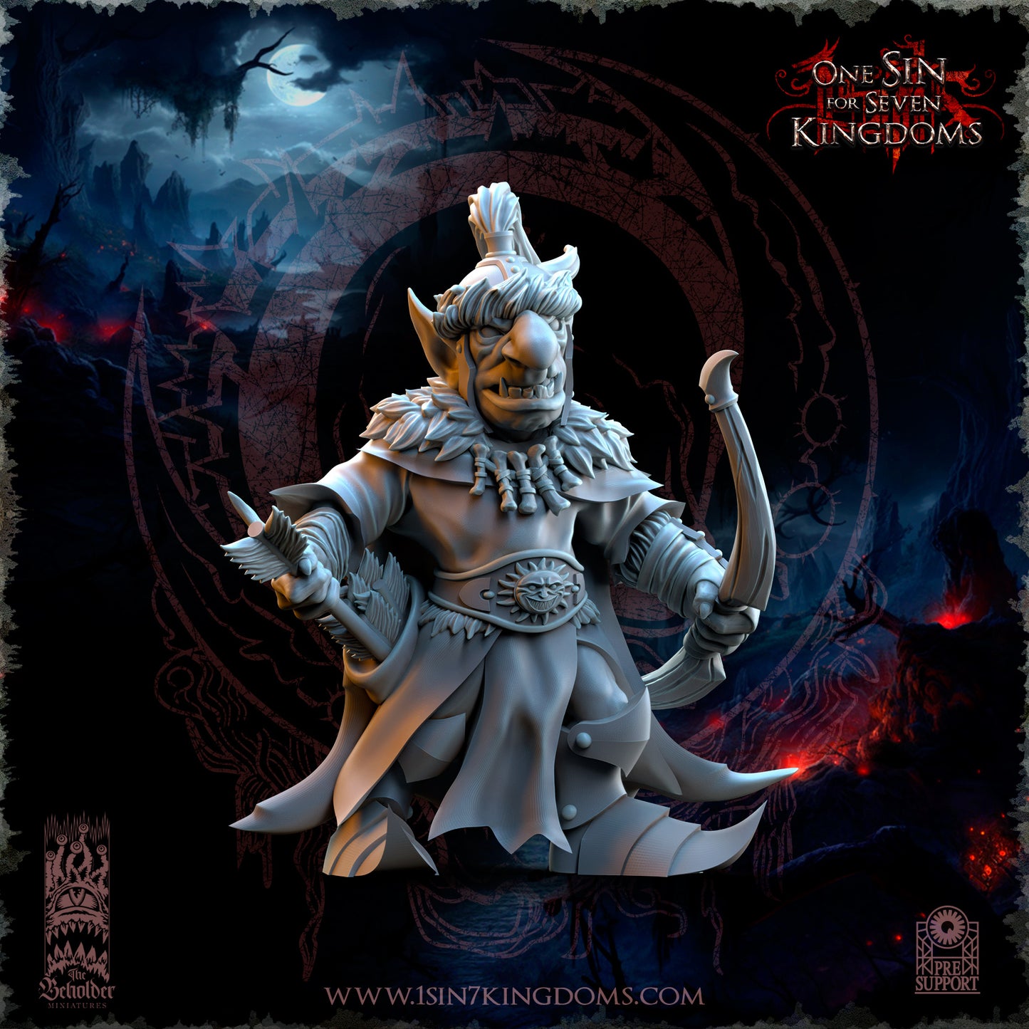EE - Ohru Tree Shepherd - MULTI – ELFES À FEUILLES PERSISTANTES - Fantasy – The Beholder Miniatures 25-04