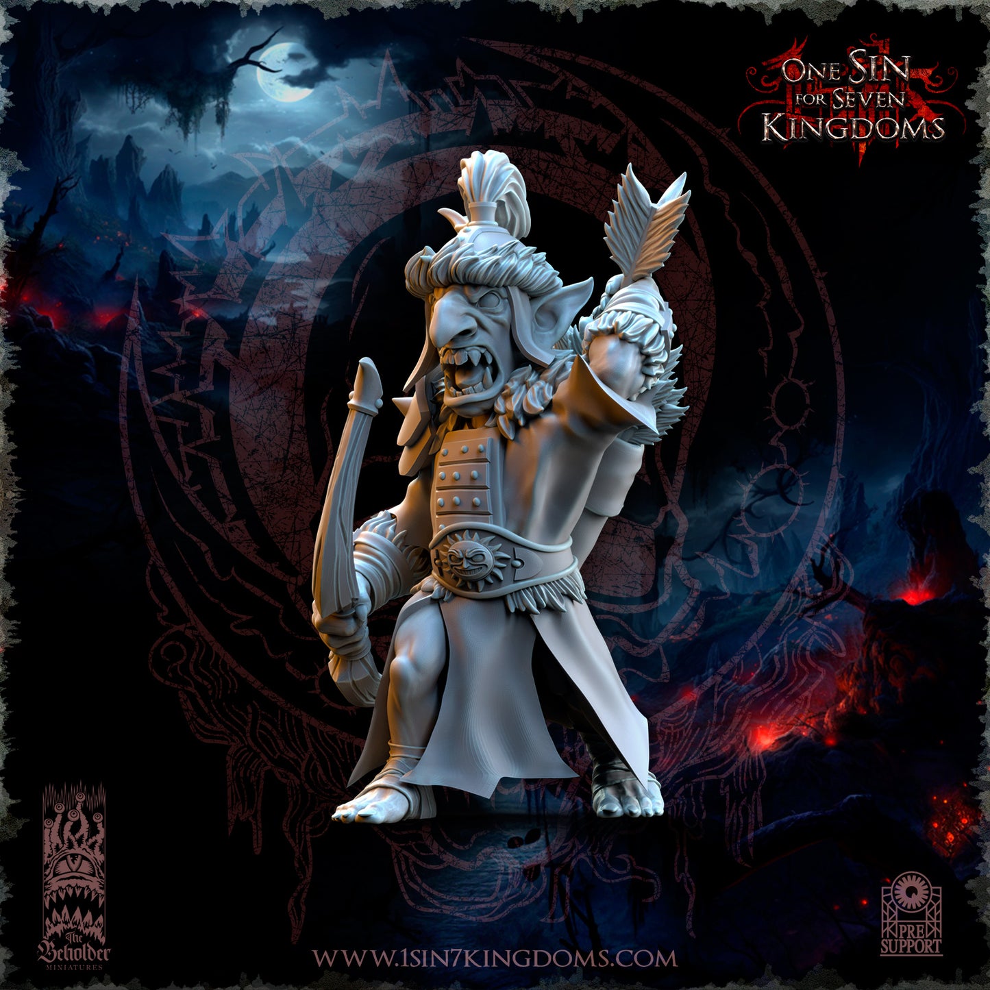 EE - Ohru Tree Shepherd - MULTI – ELFES À FEUILLES PERSISTANTES - Fantasy – The Beholder Miniatures 25-04