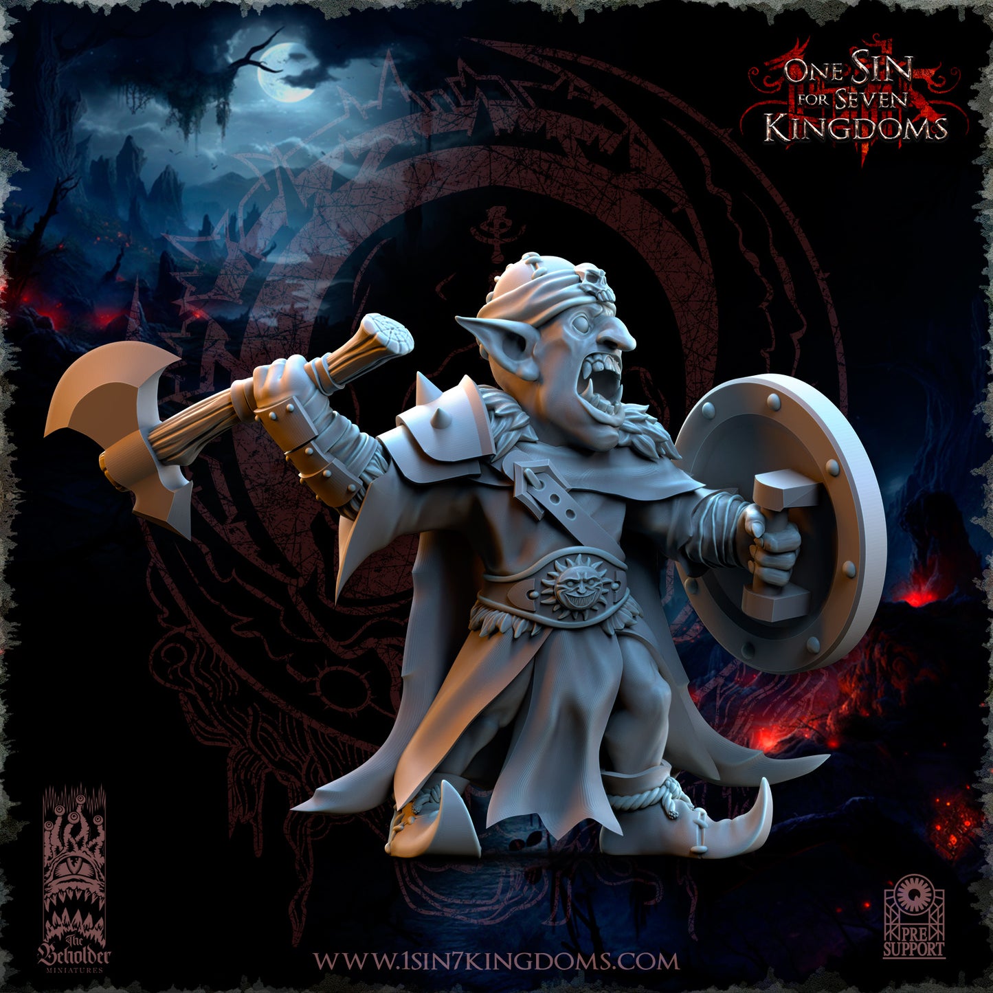 EE - Ohru Tree Shepherd - MULTI – ELFES À FEUILLES PERSISTANTES - Fantasy – The Beholder Miniatures 25-04