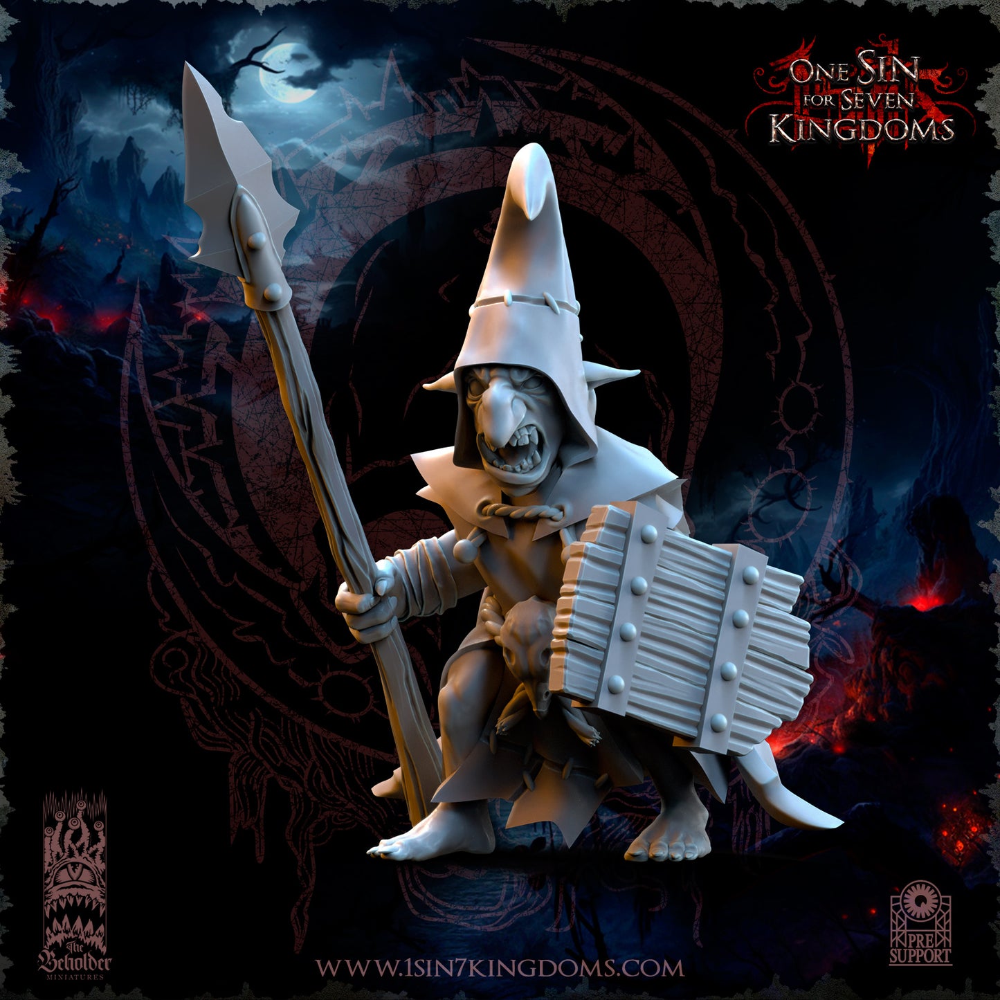 EE - Ohru Tree Shepherd - MULTI – ELFES À FEUILLES PERSISTANTES - Fantasy – The Beholder Miniatures 25-04