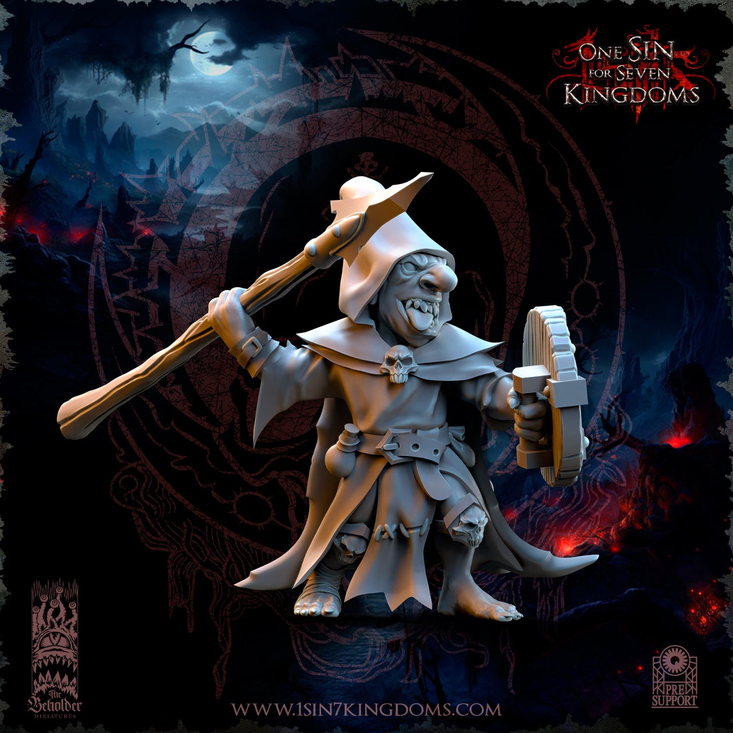 EE - Ohru Tree Shepherd - MULTI – ELFES À FEUILLES PERSISTANTES - Fantasy – The Beholder Miniatures 25-04