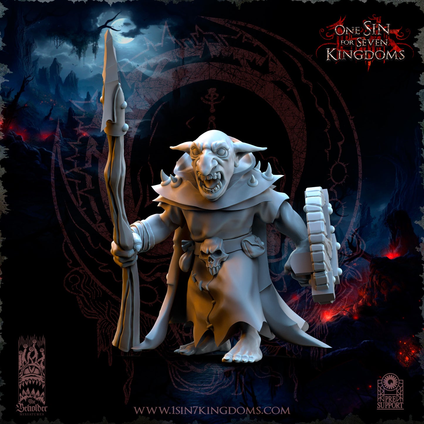 EE - Ohru Tree Shepherd - MULTI – ELFES À FEUILLES PERSISTANTES - Fantasy – The Beholder Miniatures 25-04