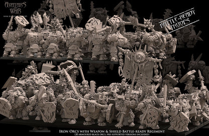 ORC - Iron Orcs with weapon &amp; shield regiment - BR - ORCS - Fantasy – Avatars of War