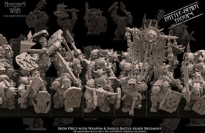ORC - Iron Orcs with weapon &amp; shield regiment - BR - ORCS - Fantasy – Avatars of War