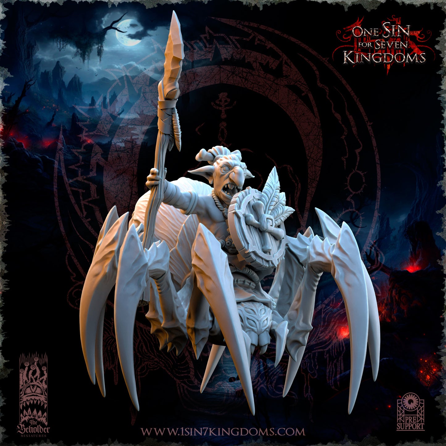 EE - Ohru Tree Shepherd - MULTI – ELFES À FEUILLES PERSISTANTES - Fantasy – The Beholder Miniatures 25-04