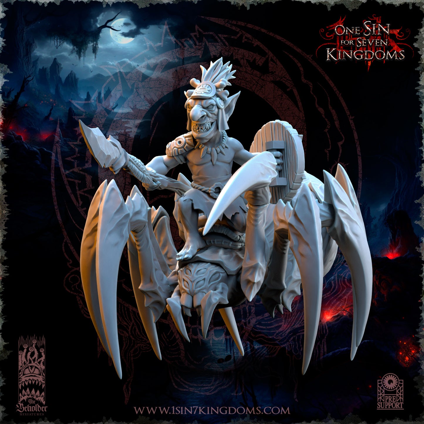 EE - Ohru Tree Shepherd - MULTI – ELFES À FEUILLES PERSISTANTES - Fantasy – The Beholder Miniatures 25-04