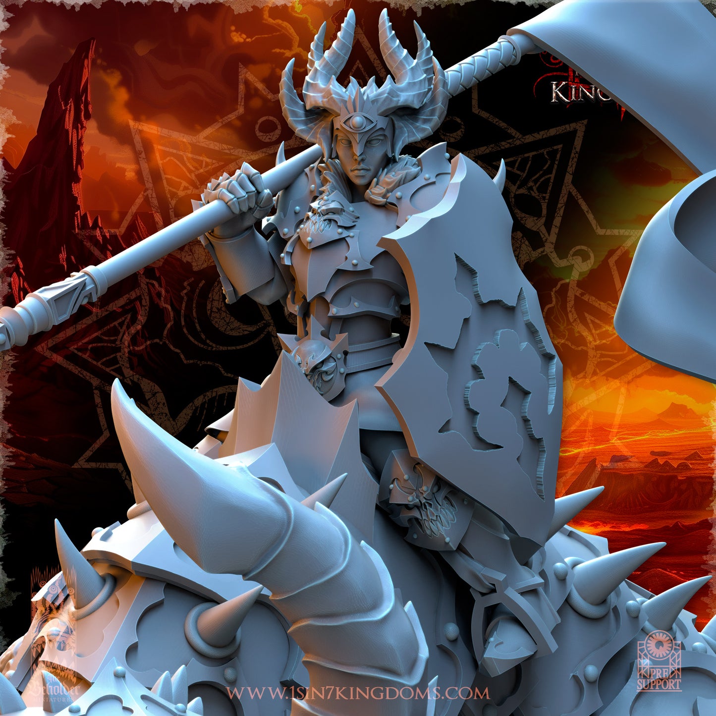 RM - Asteria, Mistress of the Ascended - MULTI - REALMS OF MAYHEM - CHAOS - DEMON - The Beholder Miniatures 25-03