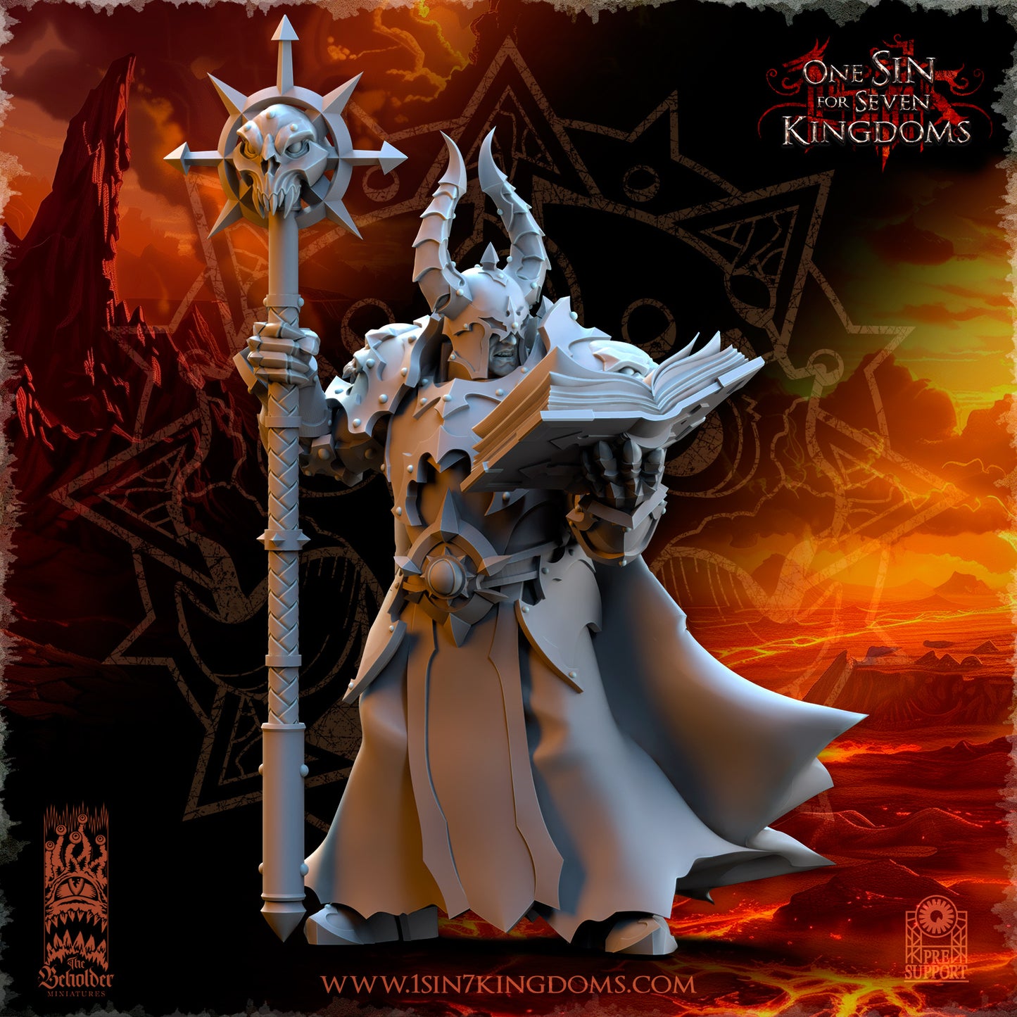 RM - Demonaz Ascended Sorcerer - BR - REALMS OF MAYHEM - CHAOS - DEMON - The Beholder Miniatures 25-03