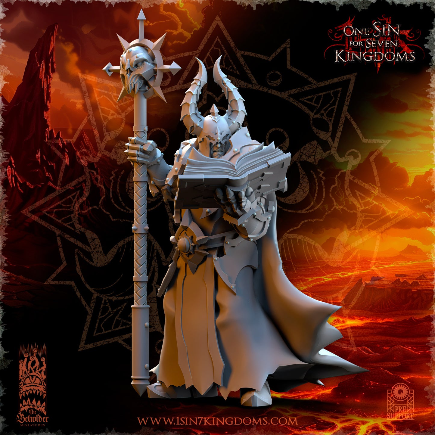 RM - Demonaz Ascended Sorcerer - BR - REALMS OF MAYHEM - CHAOS - DEMON - The Beholder Miniatures 25-03