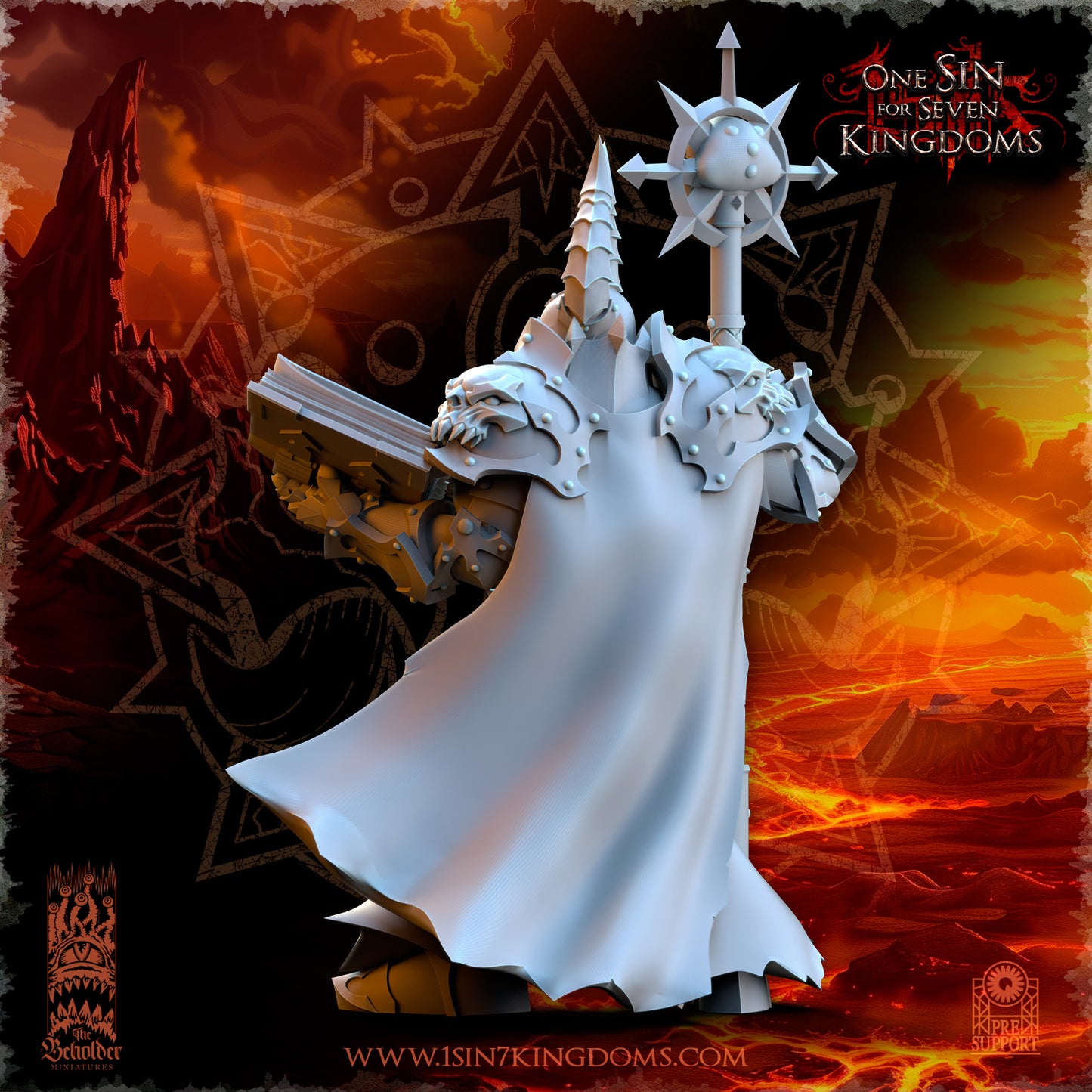 RM - Demonaz Ascended Sorcerer - BR - REALMS OF MAYHEM - CHAOS - DEMON - The Beholder Miniatures 25-03