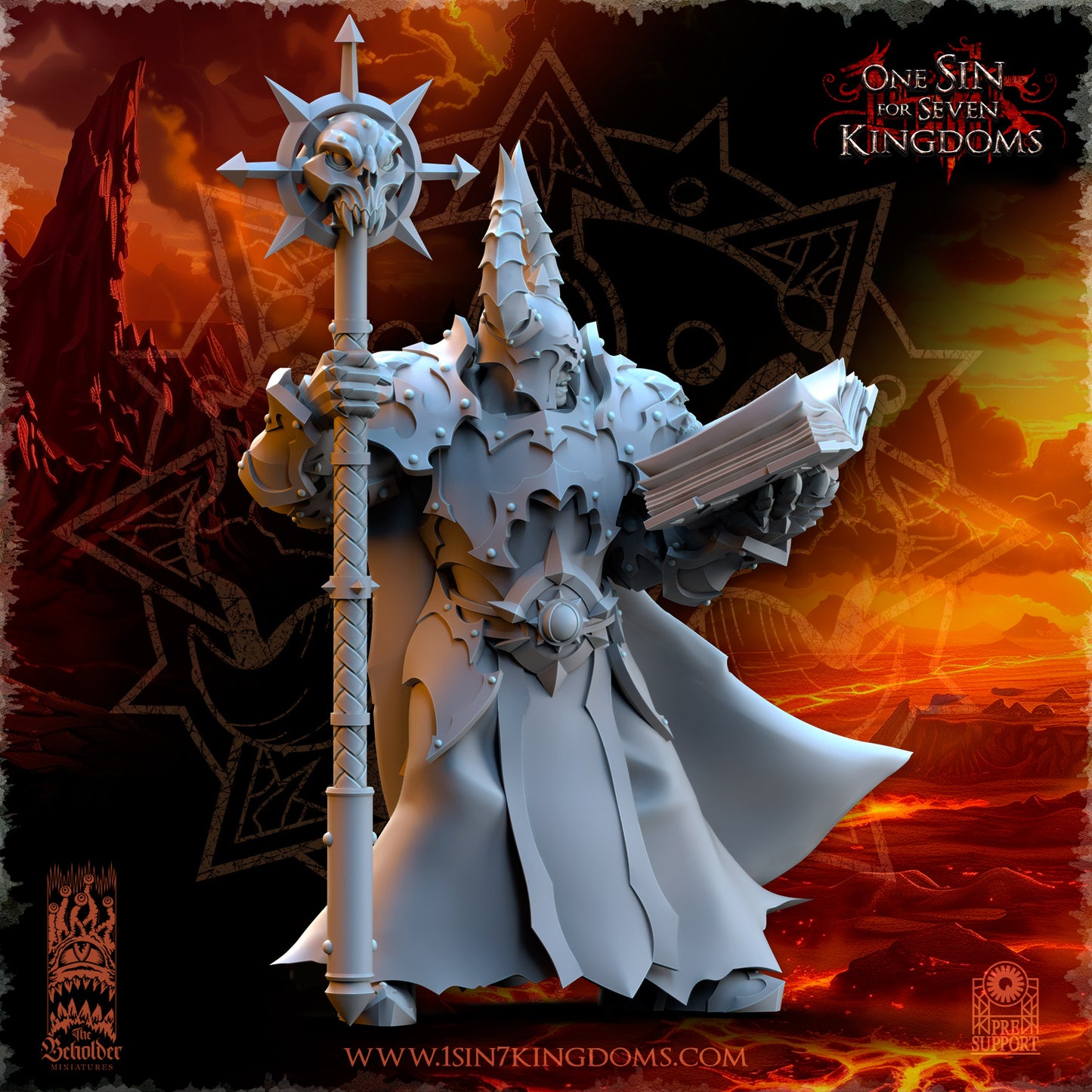 RM - Demonaz Ascended Sorcerer - BR - REALMS OF MAYHEM - CHAOS - DEMON - The Beholder Miniatures 25-03
