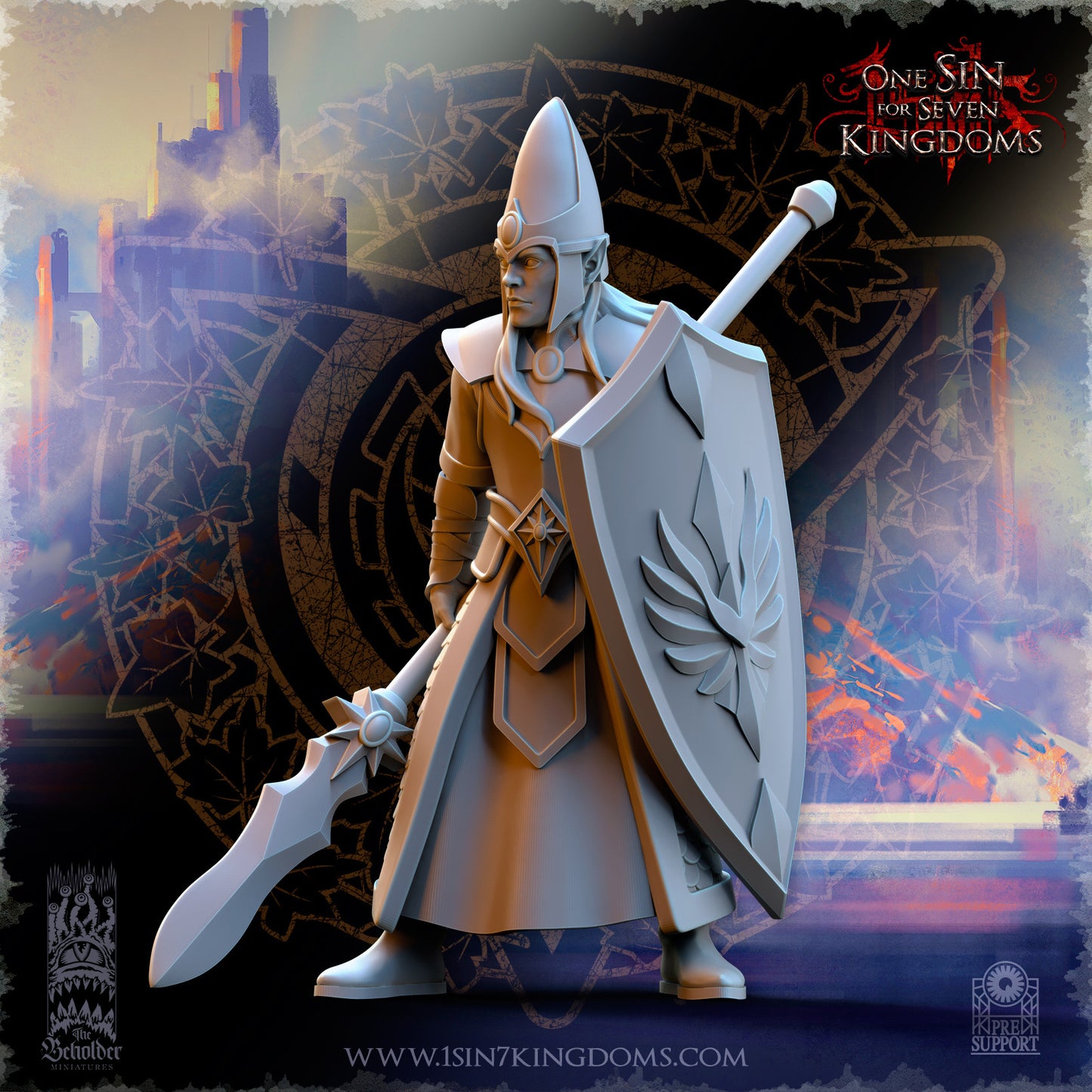 EE - Ohru Tree Shepherd - MULTI – ELFES À FEUILLES PERSISTANTES - Fantasy – The Beholder Miniatures 25-04