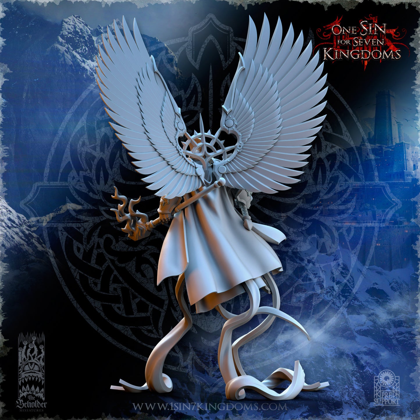 EE - Ohru Tree Shepherd - MULTI – ELFES À FEUILLES PERSISTANTES - Fantasy – The Beholder Miniatures 25-04