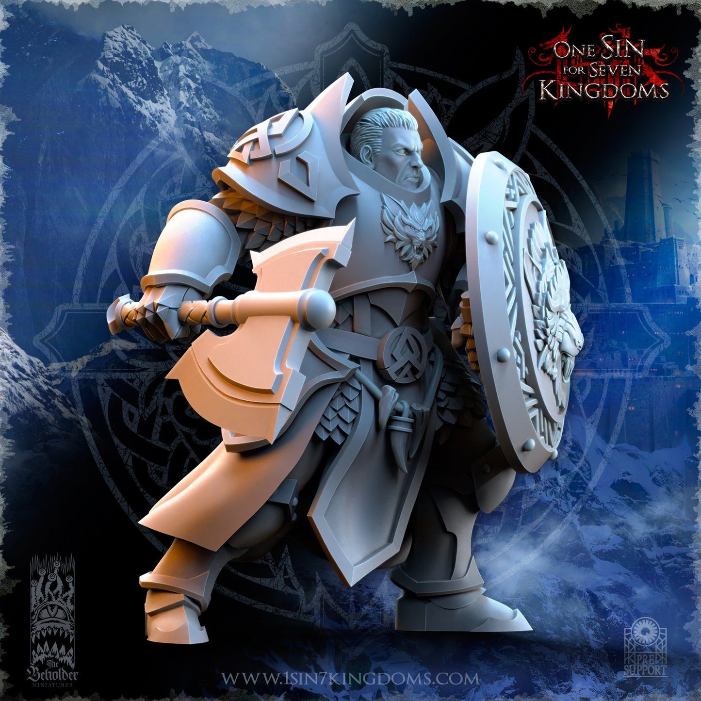 EE - Ohru Tree Shepherd - MULTI – ELFES À FEUILLES PERSISTANTES - Fantasy – The Beholder Miniatures 25-04