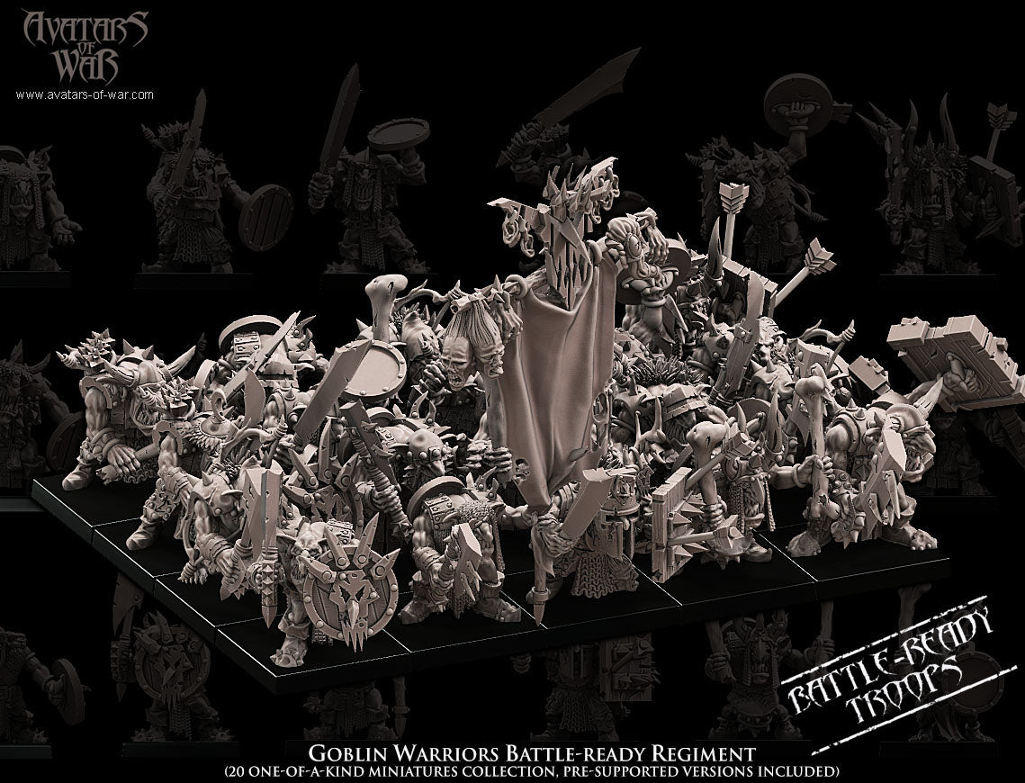 ORC - Orques de Fer avec un régiment d'armes puissantes - BR - ORCS - Fantasy – Avatars de Guerre