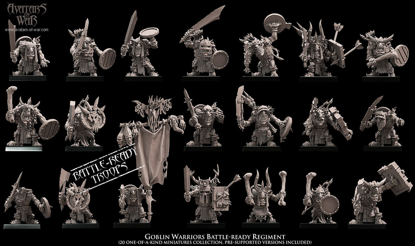 ORC - Orques de Fer avec un régiment d'armes puissantes - BR - ORCS - Fantasy – Avatars de Guerre