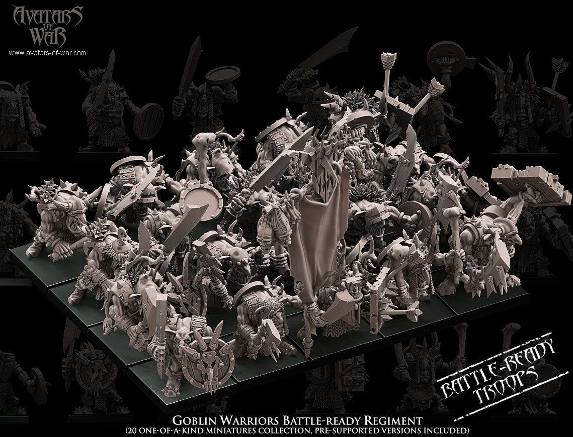 ORC - Orques de Fer avec un régiment d'armes puissantes - BR - ORCS - Fantasy – Avatars de Guerre