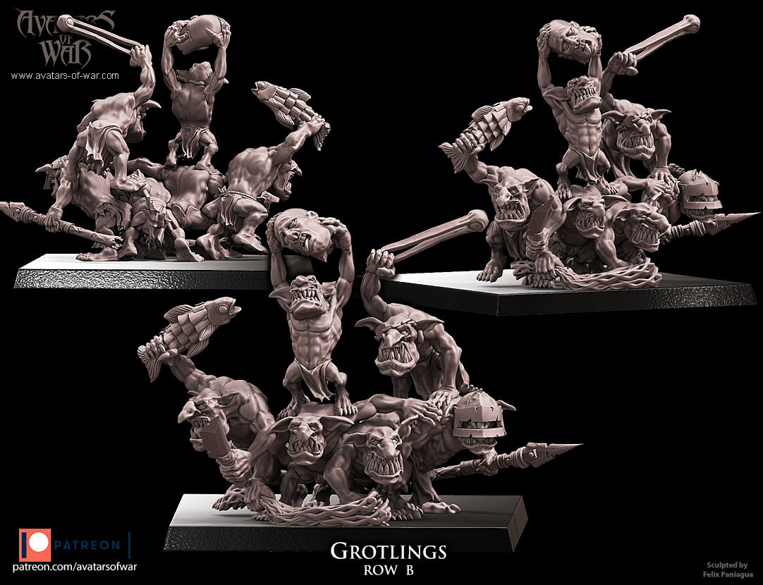 ORC - Orques de Fer avec un régiment d'armes puissantes - BR - ORCS - Fantasy – Avatars de Guerre