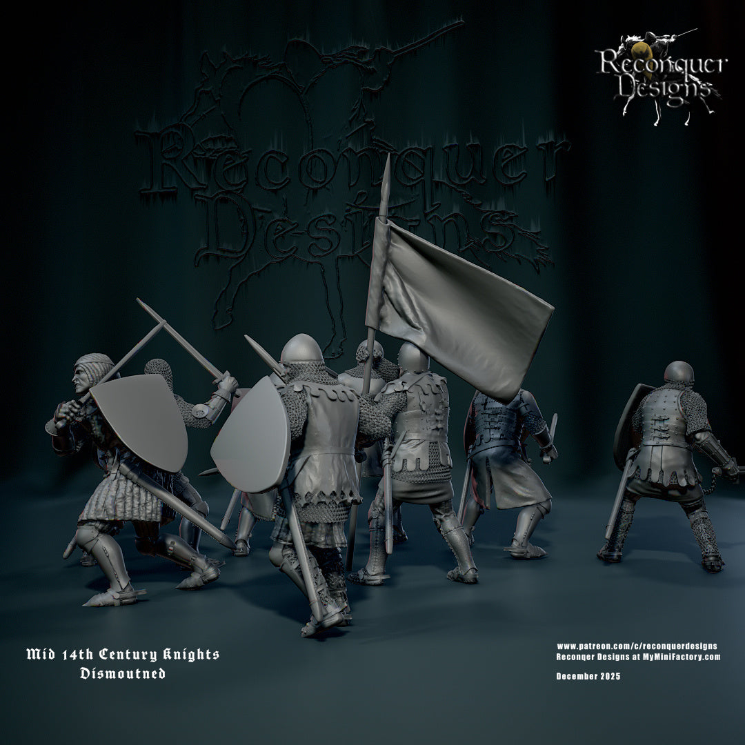 RD - Mid 14th Knights dismounted - BR - Historical - Reconquer Designs 25-12 Novità