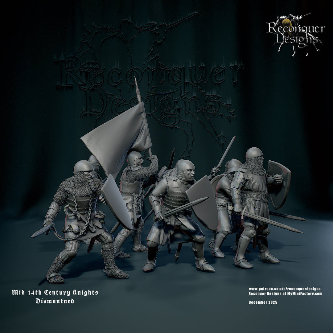 RD - Mid 14th Knights dismounted - BR - Historical - Reconquer Designs 25-12 Novità