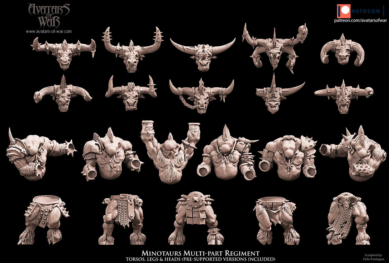 ORC - Orques de Fer avec un régiment d'armes puissantes - BR - ORCS - Fantasy – Avatars de Guerre