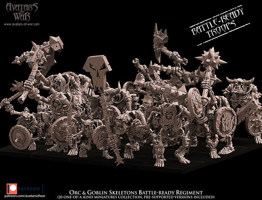 ORC - Orques de Fer avec un régiment d'armes puissantes - BR - ORCS - Fantasy – Avatars de Guerre