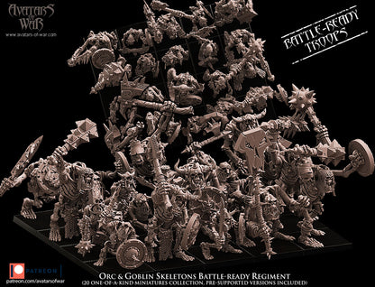 ORC - Orques de Fer avec un régiment d'armes puissantes - BR - ORCS - Fantasy – Avatars de Guerre