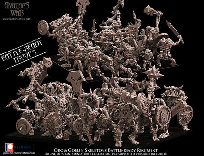 ORC - Orques de Fer avec un régiment d'armes puissantes - BR - ORCS - Fantasy – Avatars de Guerre
