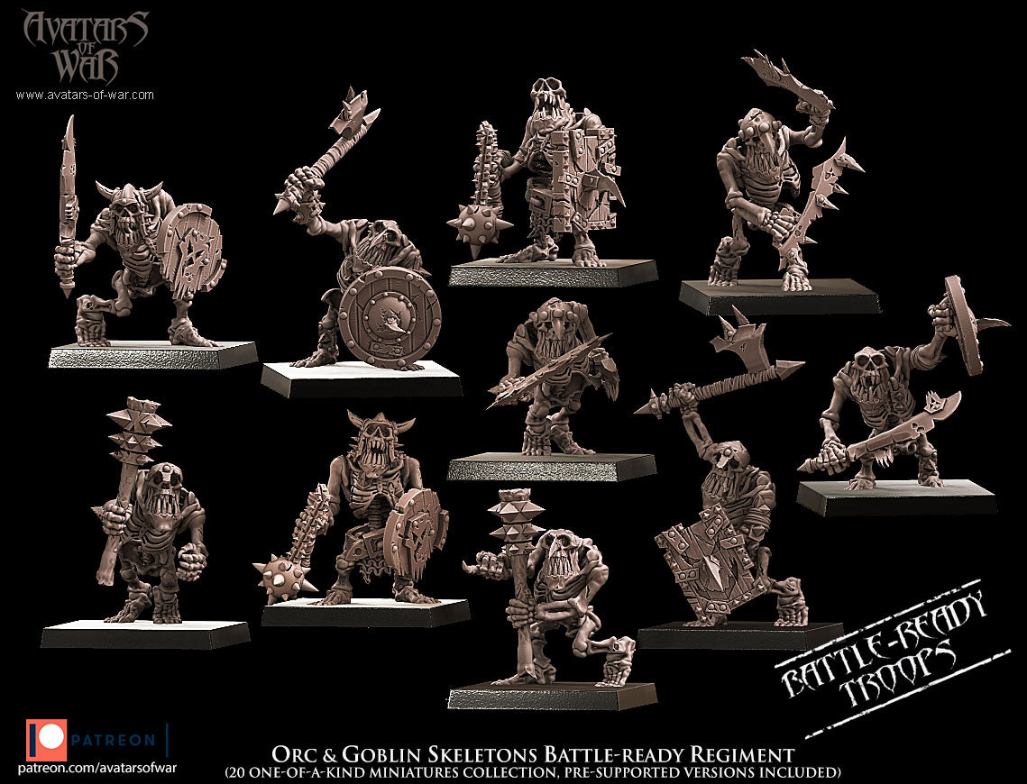ORC - Orques de Fer avec un régiment d'armes puissantes - BR - ORCS - Fantasy – Avatars de Guerre