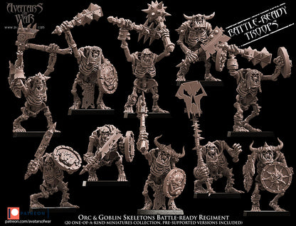 ORC - Orques de Fer avec un régiment d'armes puissantes - BR - ORCS - Fantasy – Avatars de Guerre