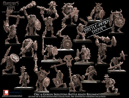 ORC - Orques de Fer avec un régiment d'armes puissantes - BR - ORCS - Fantasy – Avatars de Guerre
