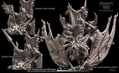 ORC - Orc Warlord mounted on Wyver - MULTI - ORCS - Fantasy – Avatars of War